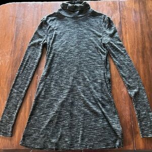 We The Free Black Marled Split-Back Turtleneck Stonecold Tunic XS
